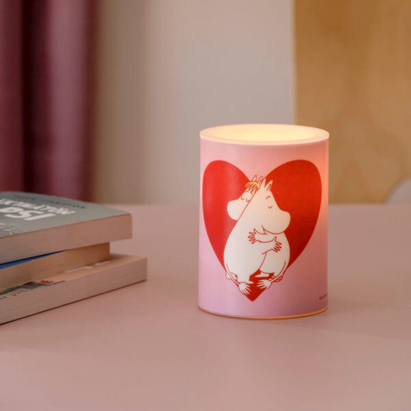 Moomin LED candle Heart 10cm_setting